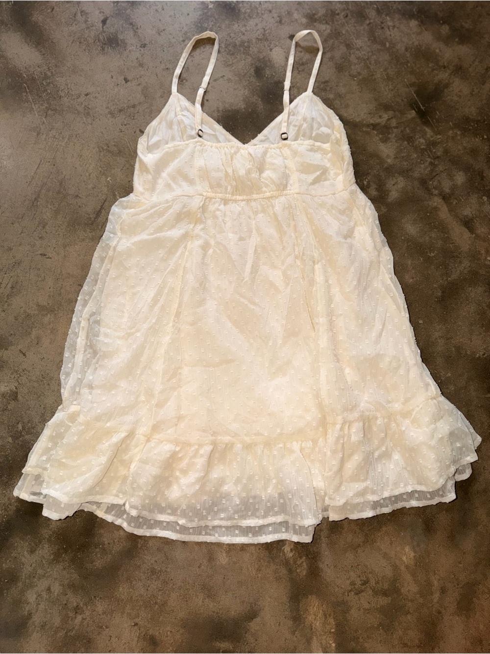 Abercrombie & Fitch Swiss Dot Embroidered Babydoll Mini Dress XS Homecoming - Picture 4 of 11
